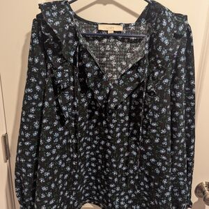 LOFT Black Floral Women's Top